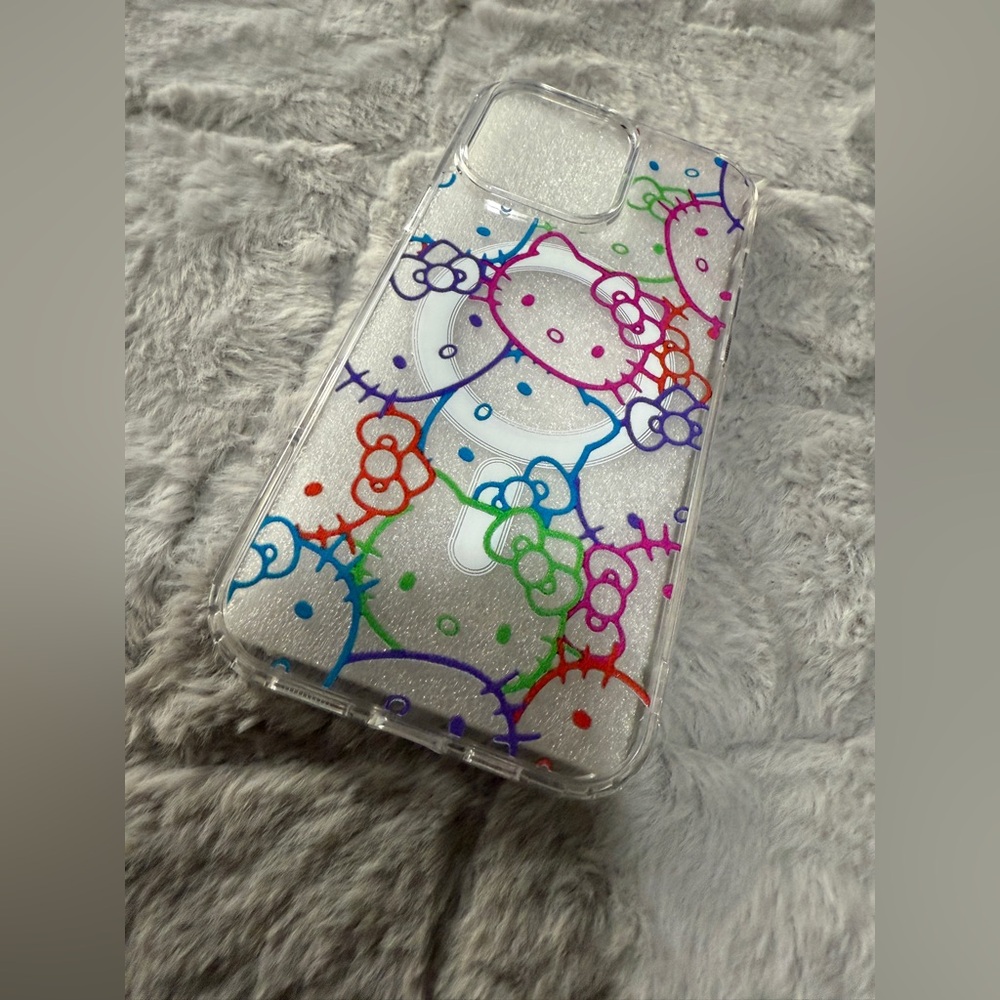 Cute Colorful Hello Kitty Face iPhone 16 Pro Max Case